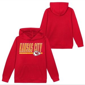 NWT NFL Kansas City Chiefs Boys' Performance Hooded Sweatshirt, Large (12/14)